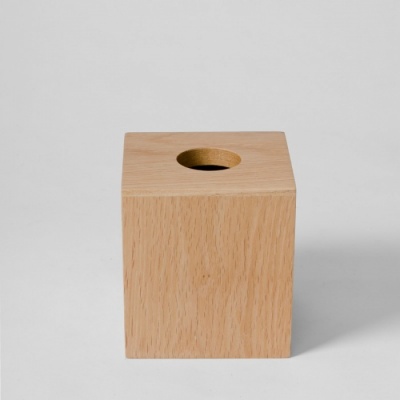 Natural Oak Cube Tissue Box Cover